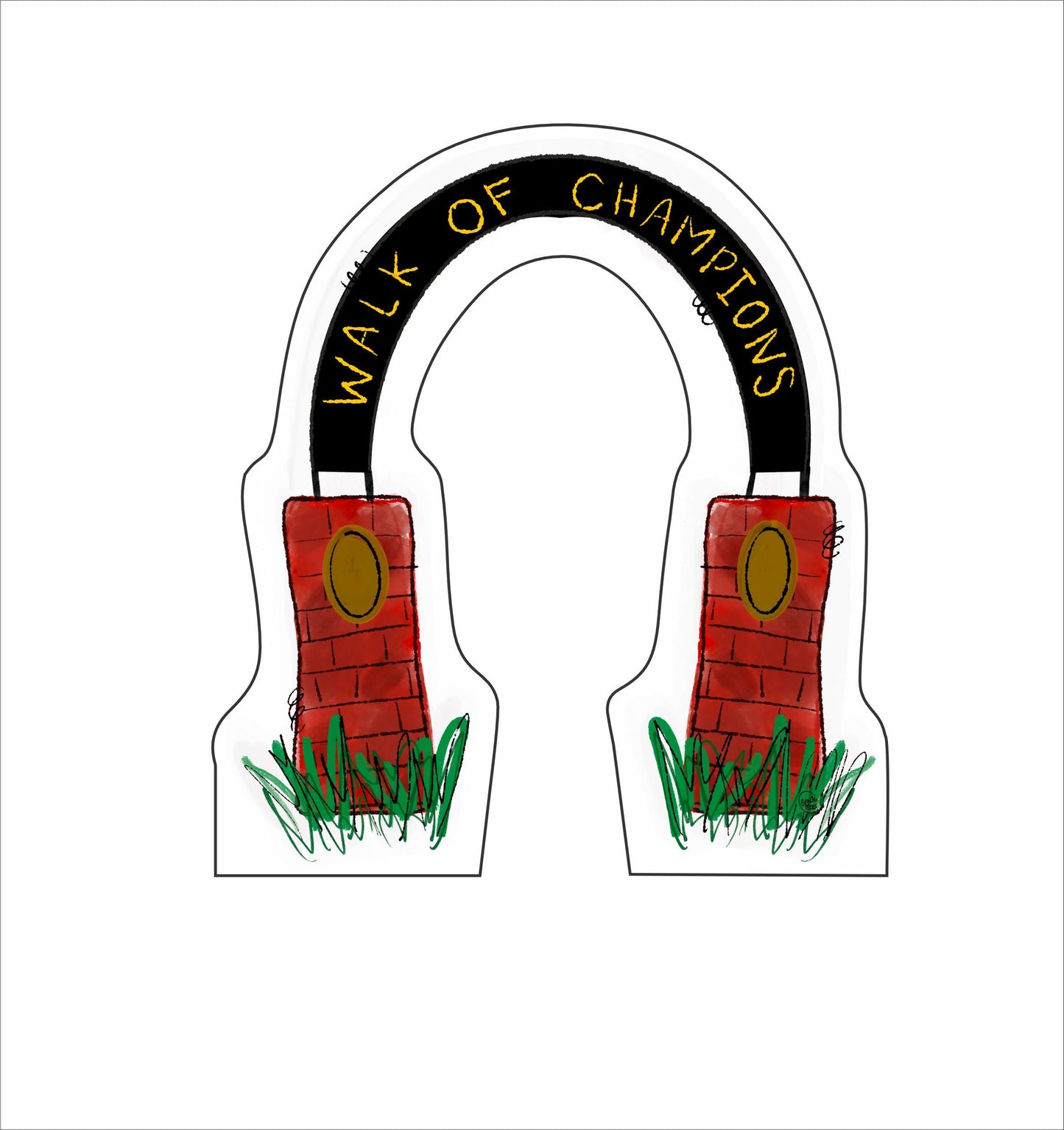 HAT-001 Walk of Champions Doodle | 0.75Acrylic Contour |