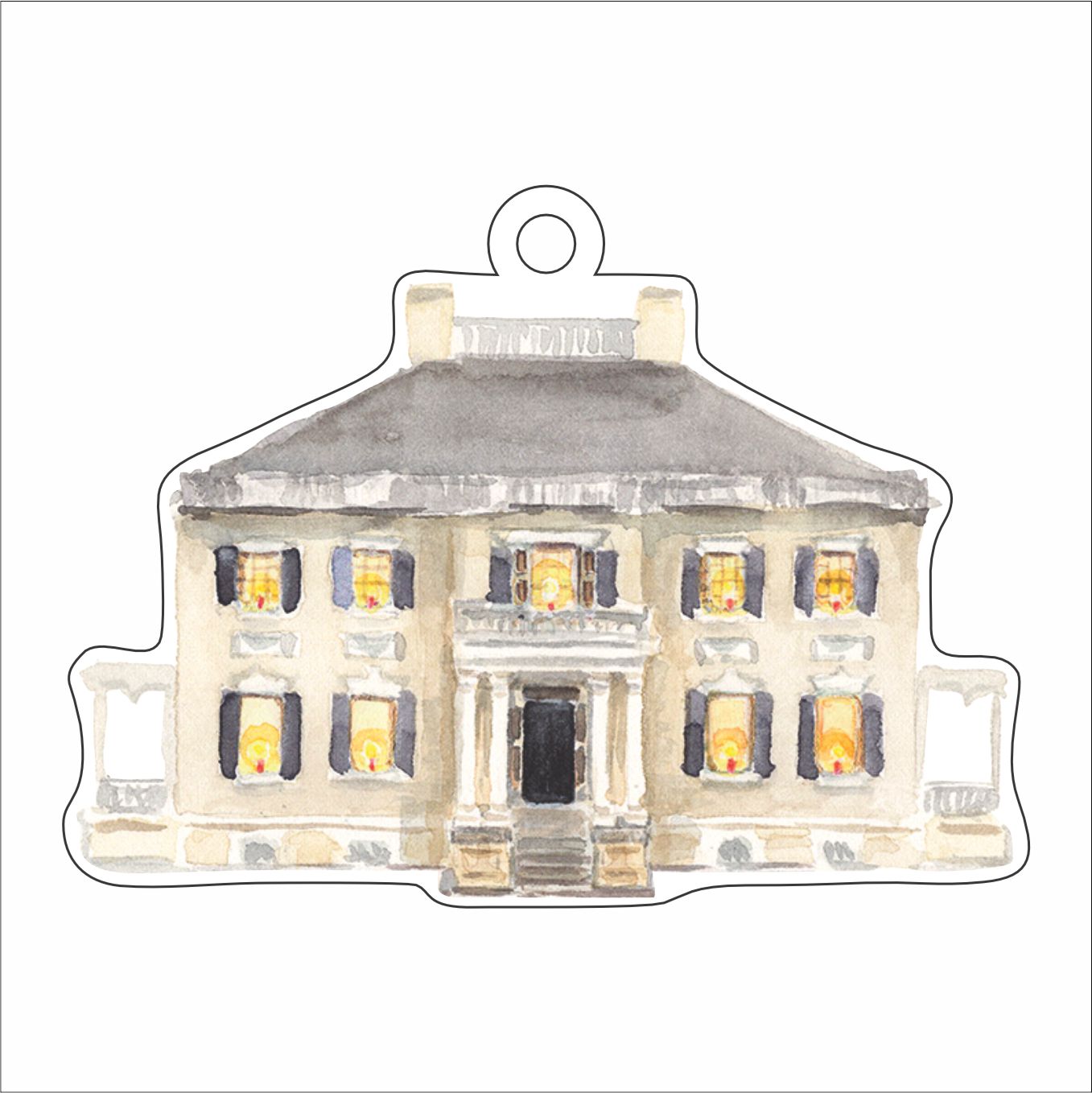 IZZ-001 Governor's Mansion in Virginia | 0.25in. Acrylic Ornament | Dropship