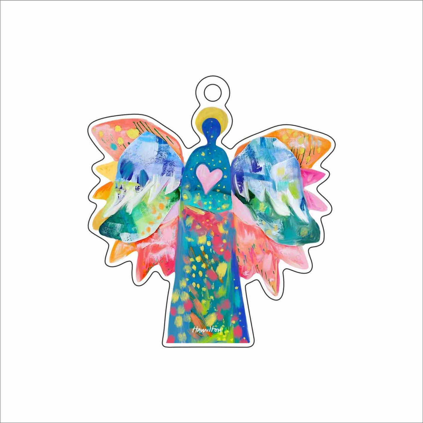 JHA-003 Celebration Angel Ornament | 0.25Acrylic Ornament