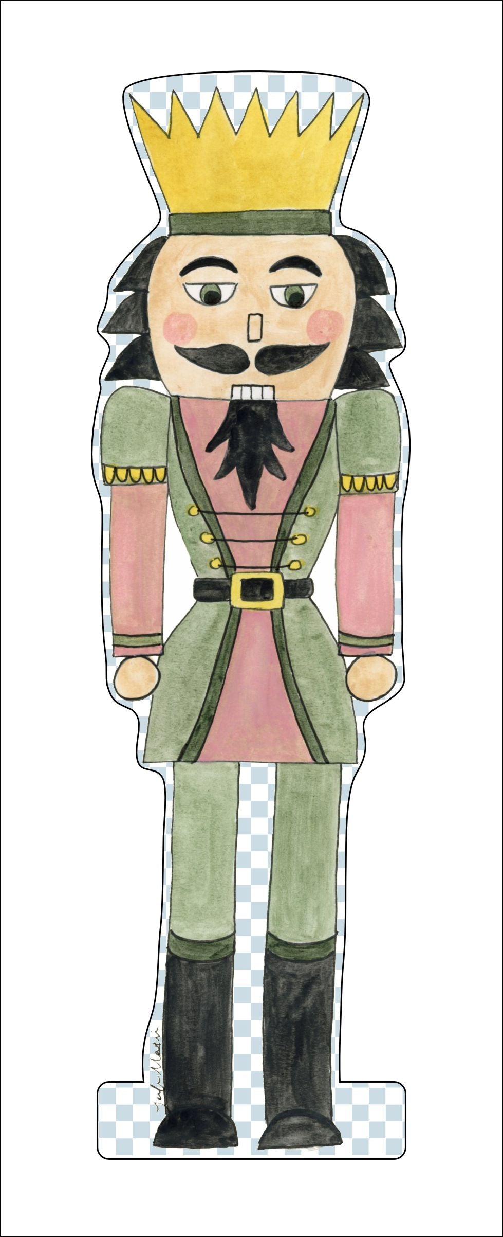 JMA-012 Green Nutcracker | 0.75in. Acrylic Cutout | Single