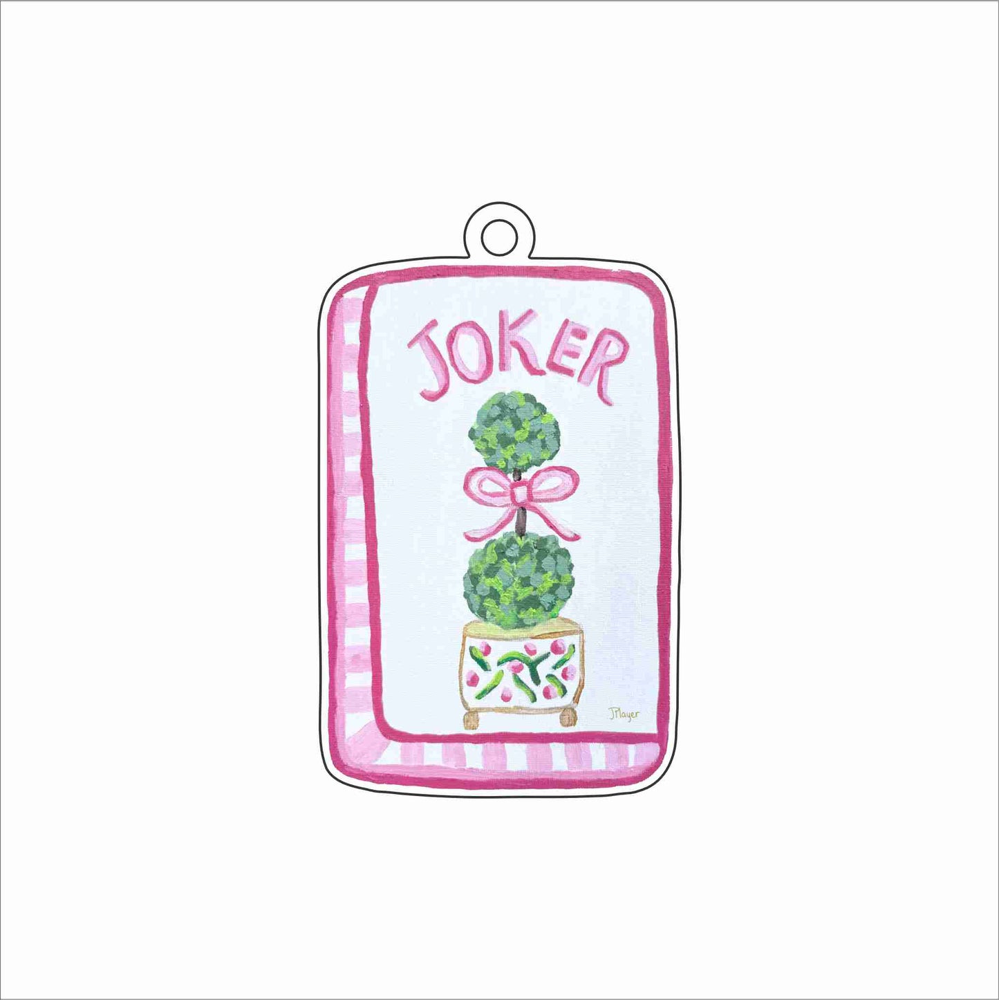 JPA-040 Pink Joker Ornament | 0.25Acrylic Ornament