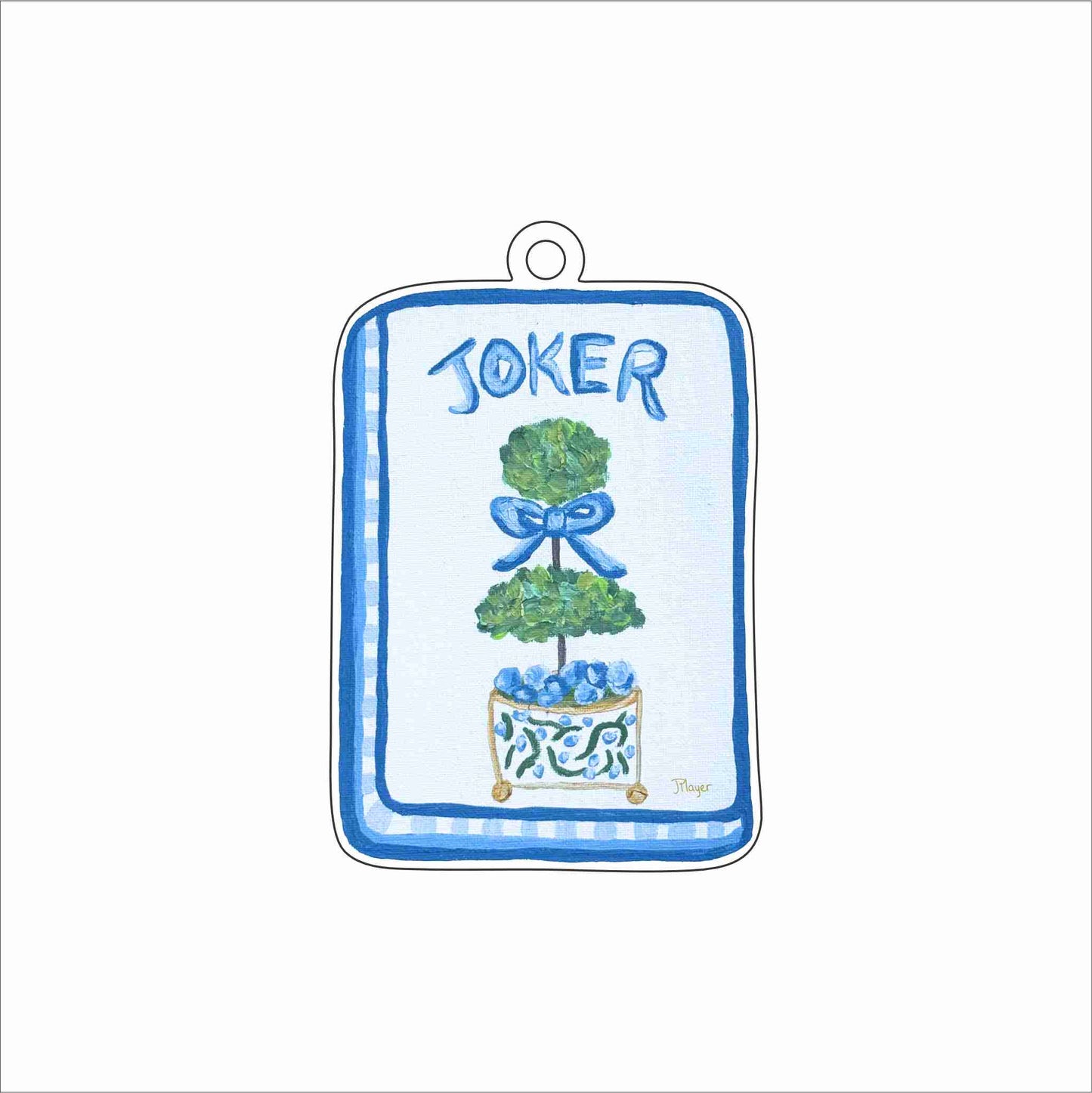 JPA-043 Blue Joker Ornament | 0.25Acrylic Ornament