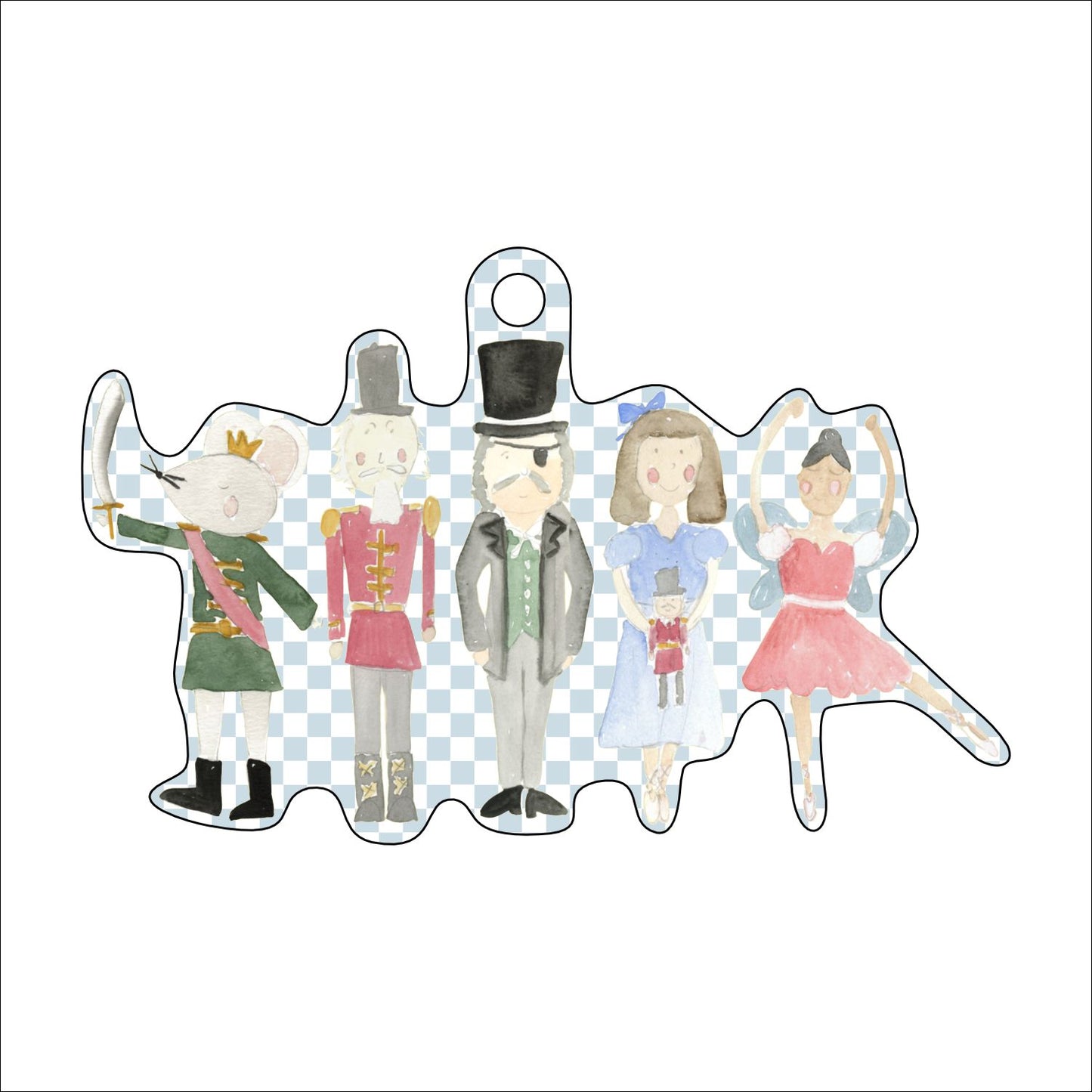 JWL-018 Nutcracker Characters Ornament | 0.25in. Acrylic Ornament | Single