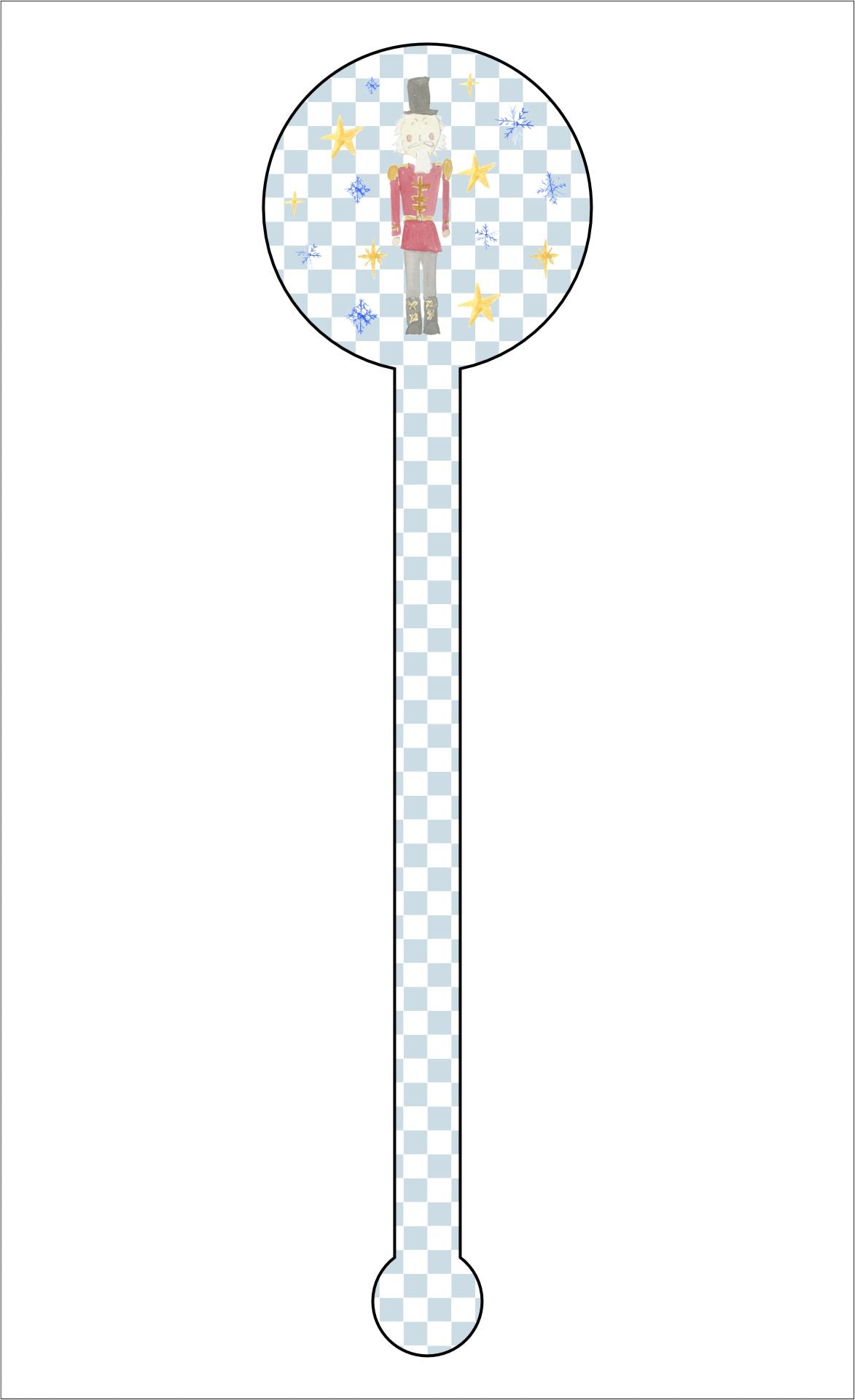 Nutcracker Drink Stirrer | 0.125in. Acrylic Cutout | Case (any 150+)