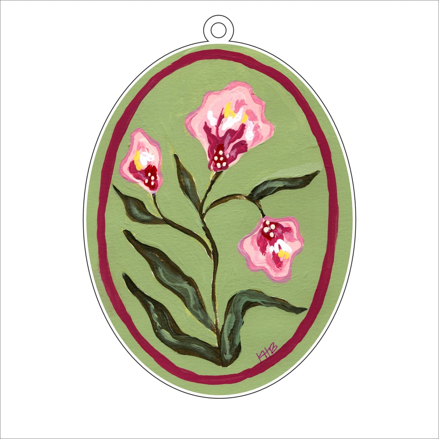 KBA-011 Botanical Bloom | 0.25in. Acrylic Ornament