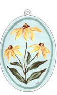 KBA-013 Brown Eyed Susans | 0.25in. Acrylic Ornament