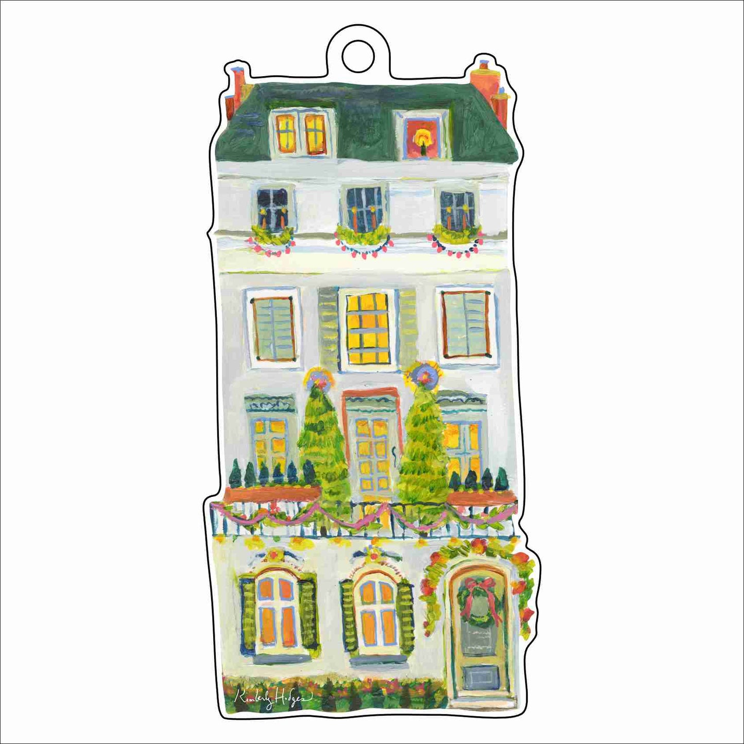 Noël à Paris Ornament & Ribbon | 0.25in. Acrylic