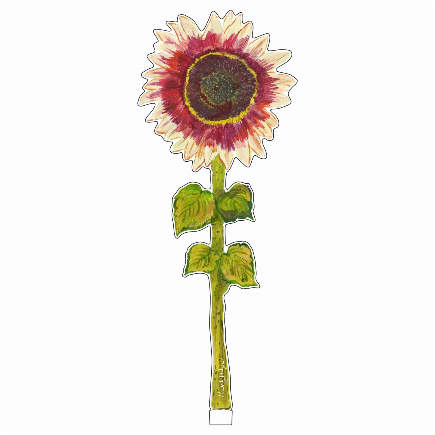 Crimson Blaze Sunflower | 0.25in. Acrylic Floral