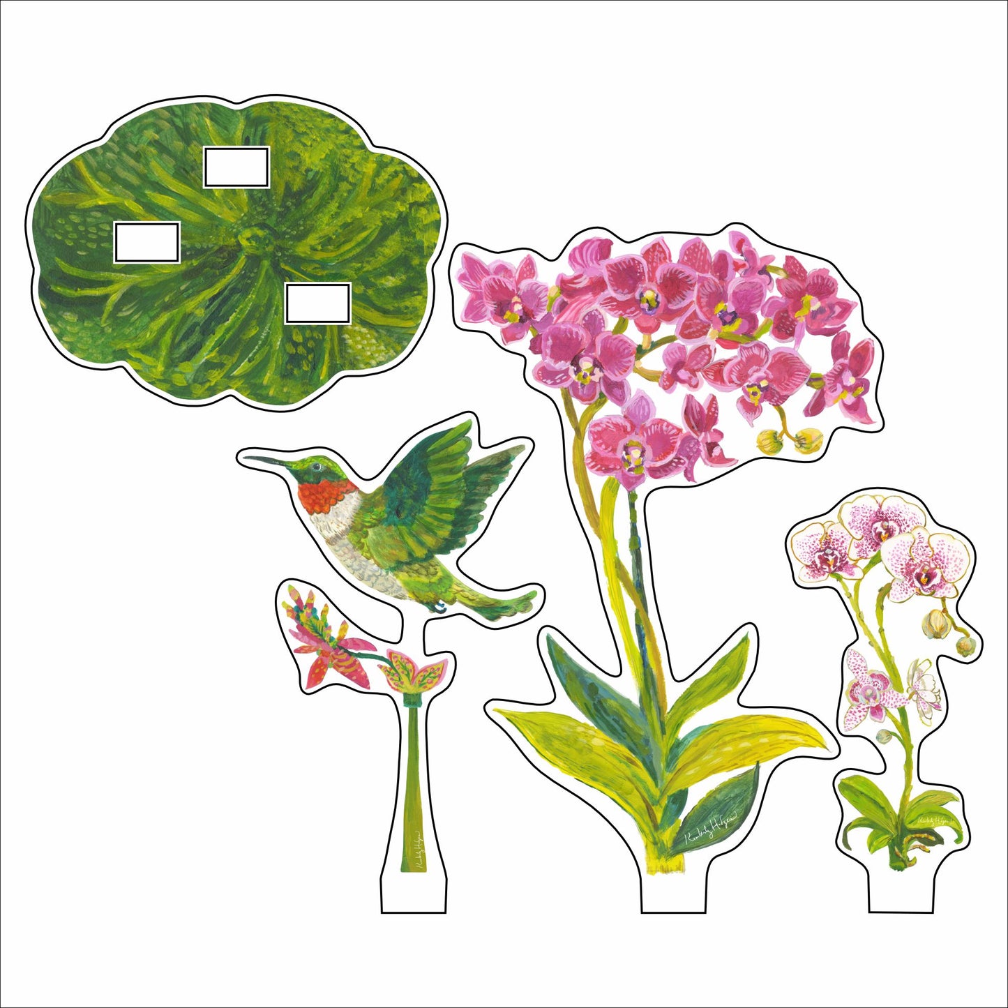 KHA-730 Petite Bouquet Collection 1 | 0.25Acrylic Collection | Set of 6