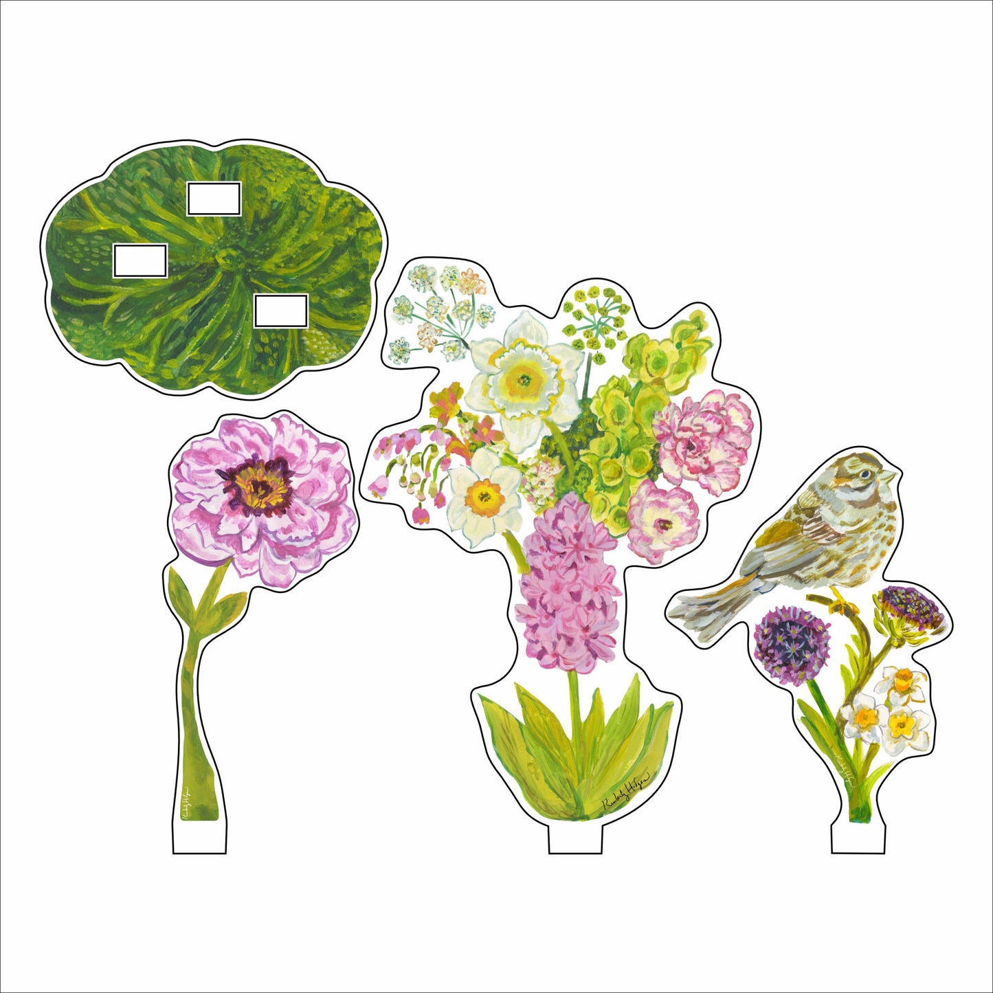 KHA-735 Petite Bouquet Collection 6 | 0.25Acrylic Collection | Set of 6