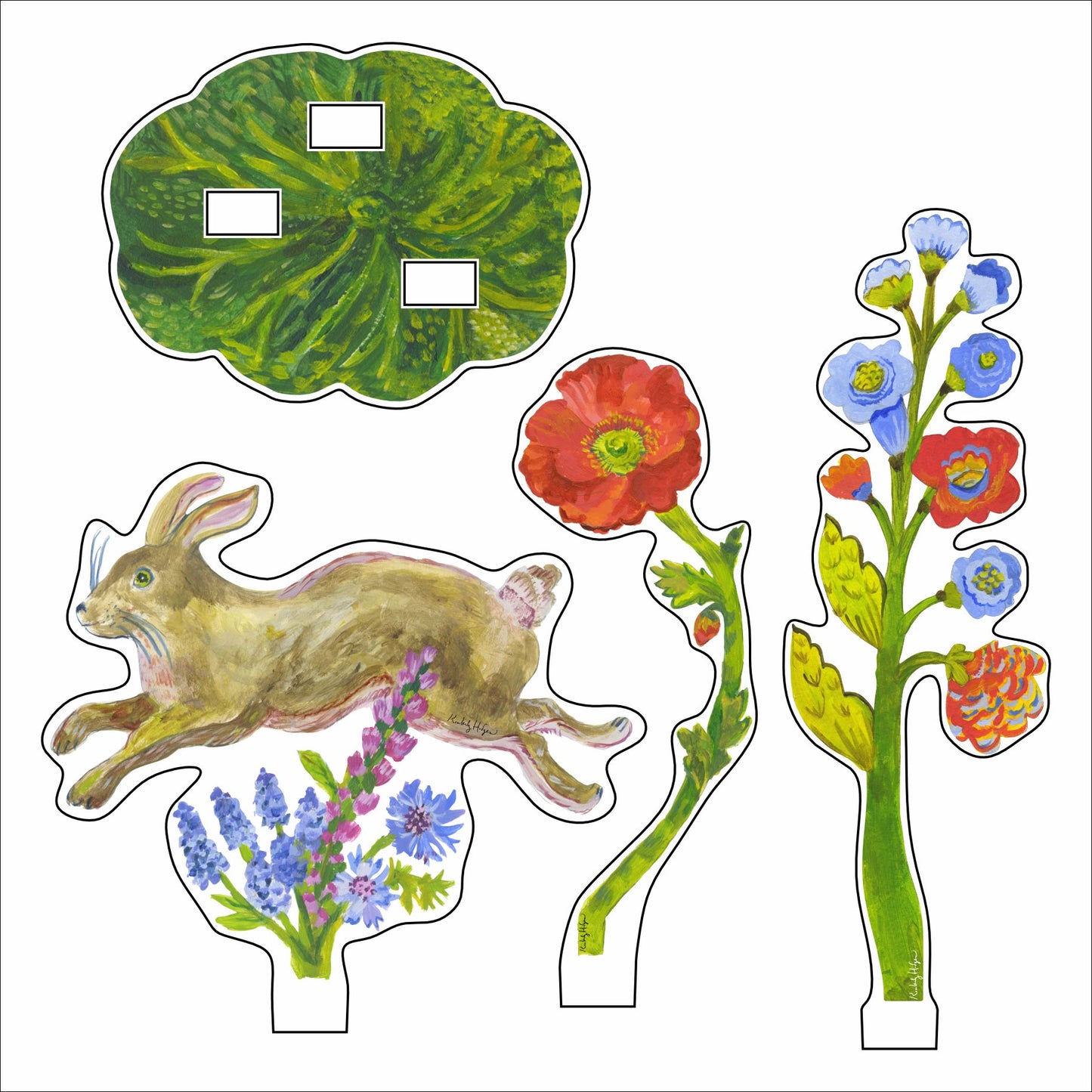 KHA-738 Petite Bouquet Collection 9 | 0.25Acrylic Collection | Set of 6