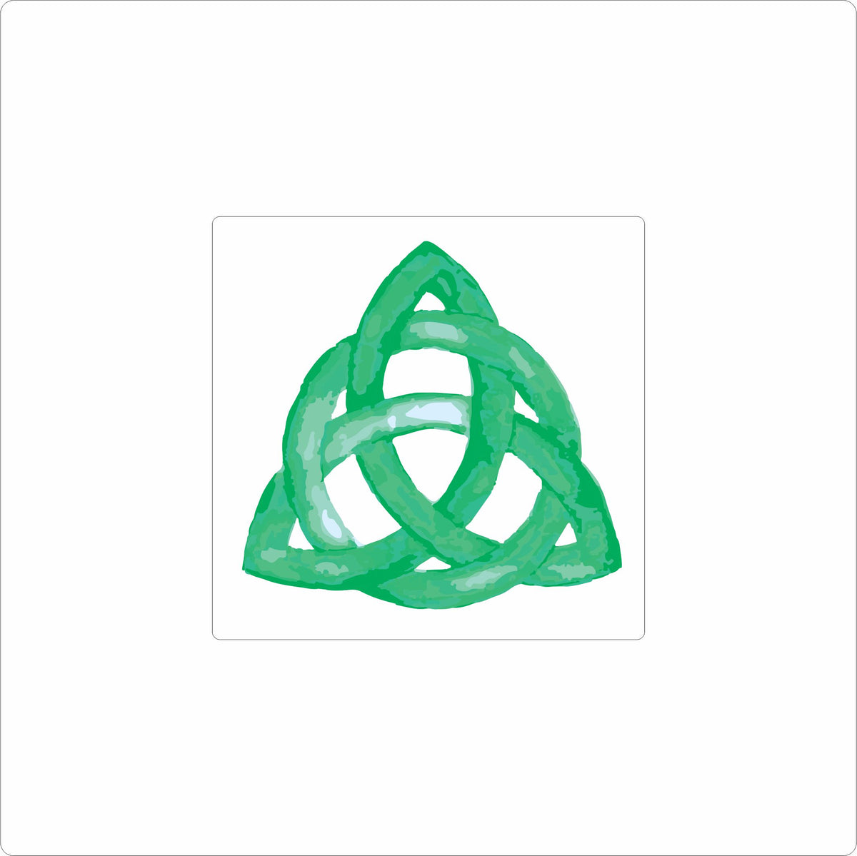 KKP-003 Trinity Knot - Emerald Mini | 0.50Acrylic Mini Contour