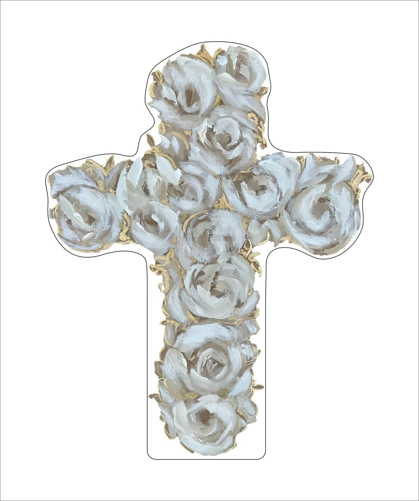 Floral Cross | 0.75in. Acrylic Cutout | Case (any 10+)