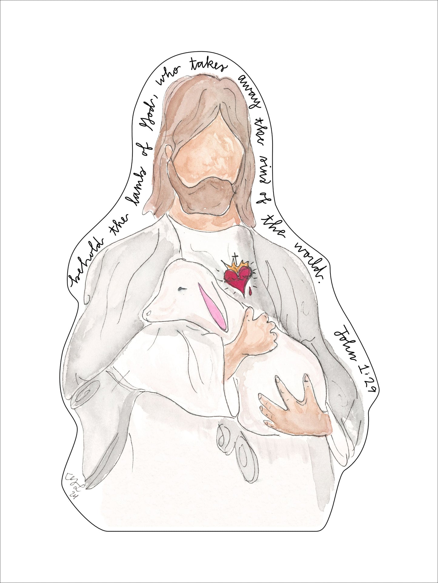 Jesus the Lamb | 0.75in. Acrylic Cutout |
