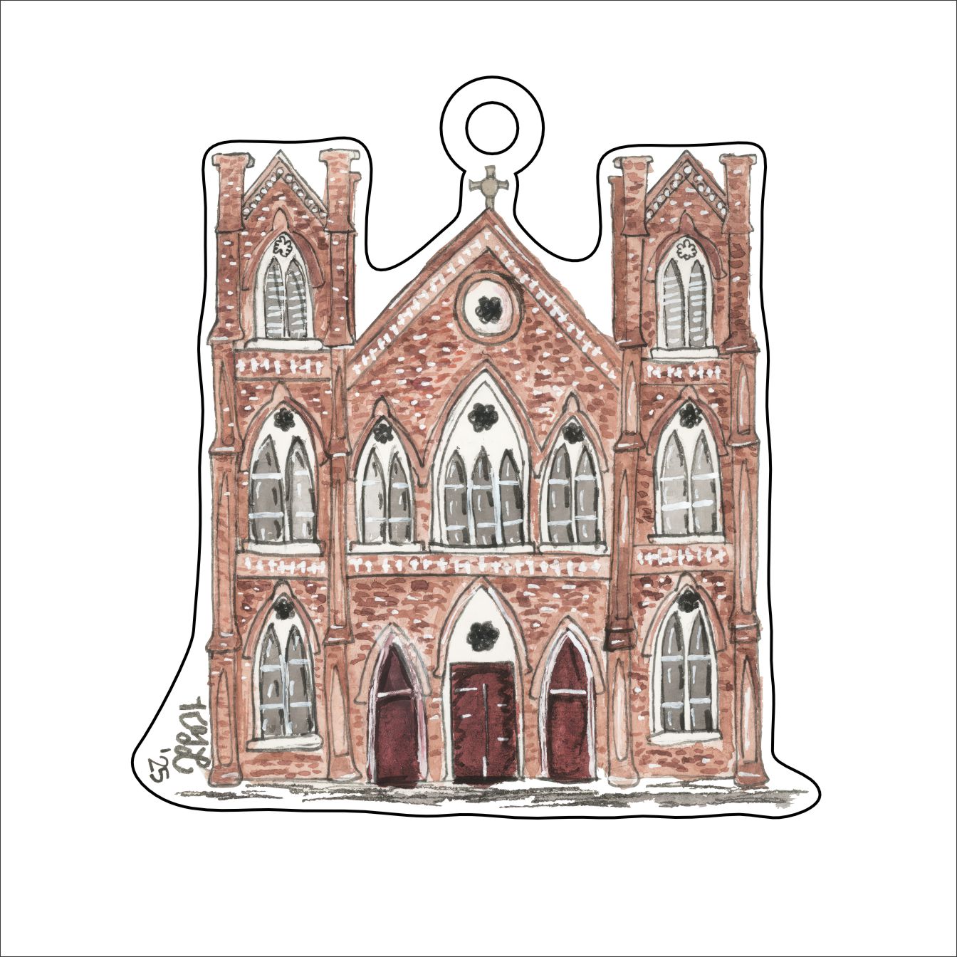 KLS-005 St. Elizabeth Church Ornament | 0.25Acrylic Ornament |