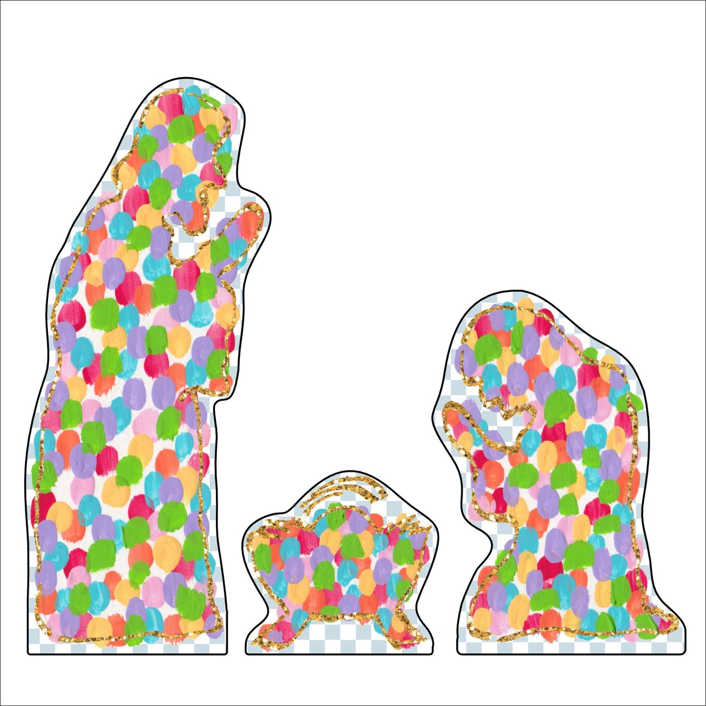 KMC-001 Manger Scene 1 | 0.50in. Acrylic Cutout | Single