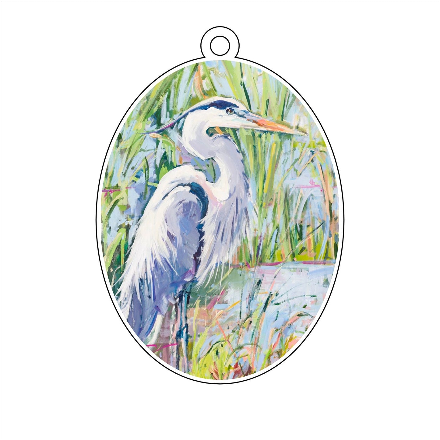 KPA-023 Heron | 0.25in. Acrylic Ornament |