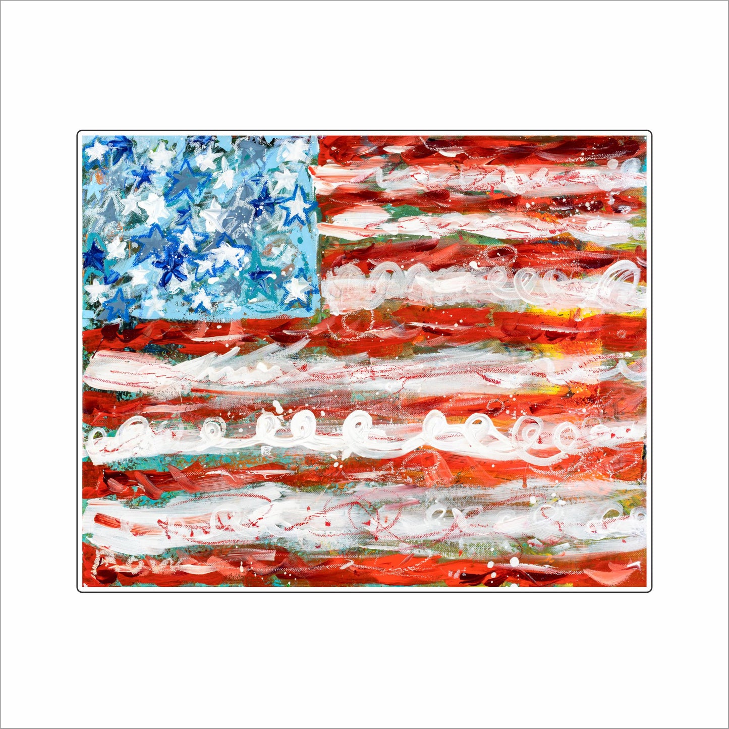 LAM-002 D-Day Flag Block | 0.75Acrylic Contour