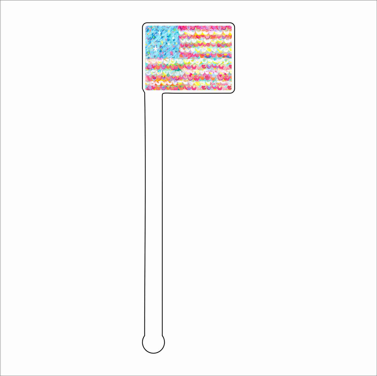 LAM-023 Party Like It's 1776 Drink Stirrer | 0.125Acrylic Stirrer | Case of 4