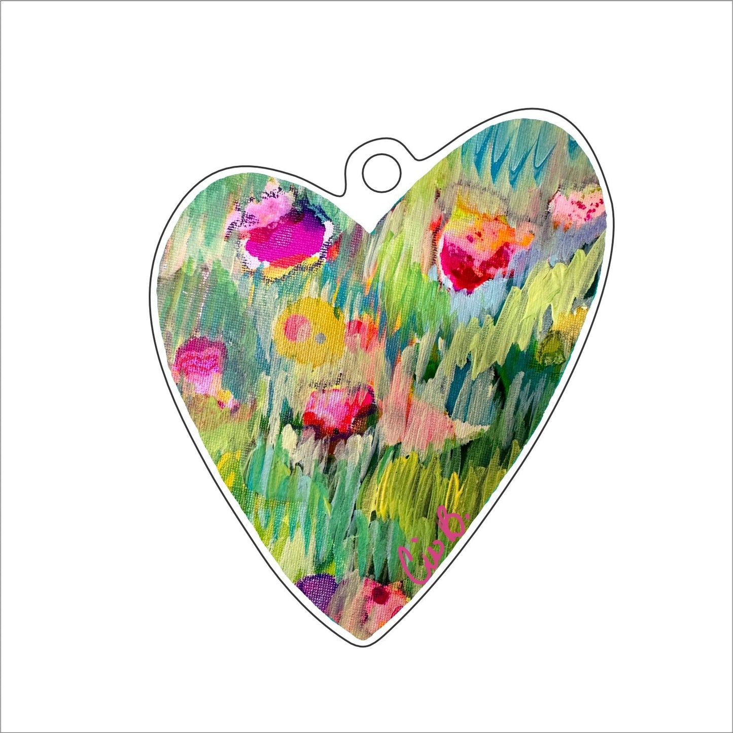 LBR-003 Sherbet Heart Ornament | 0.25 Acrylic Ornament|