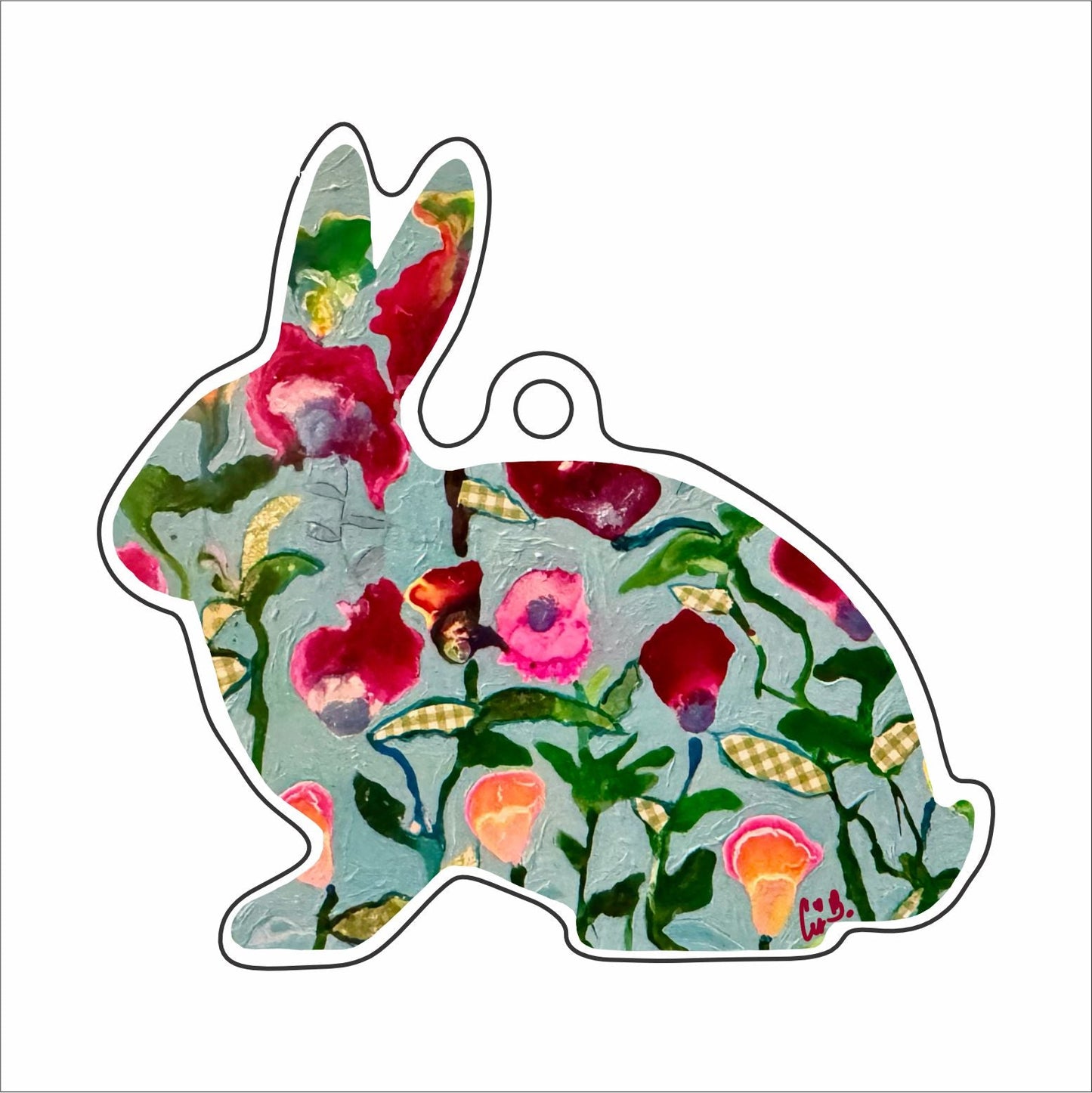 LBR-075 Sweet Treat Bunny Ornament | 0.25Acrylic Ornament |