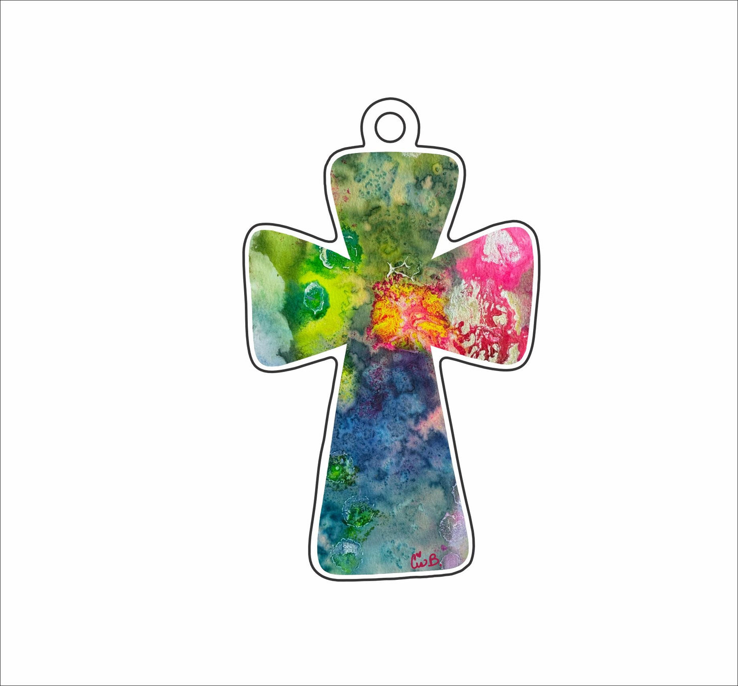 LBR-105 Island Cross Ornament | 0.25Acrylic Ornament | Case of 25