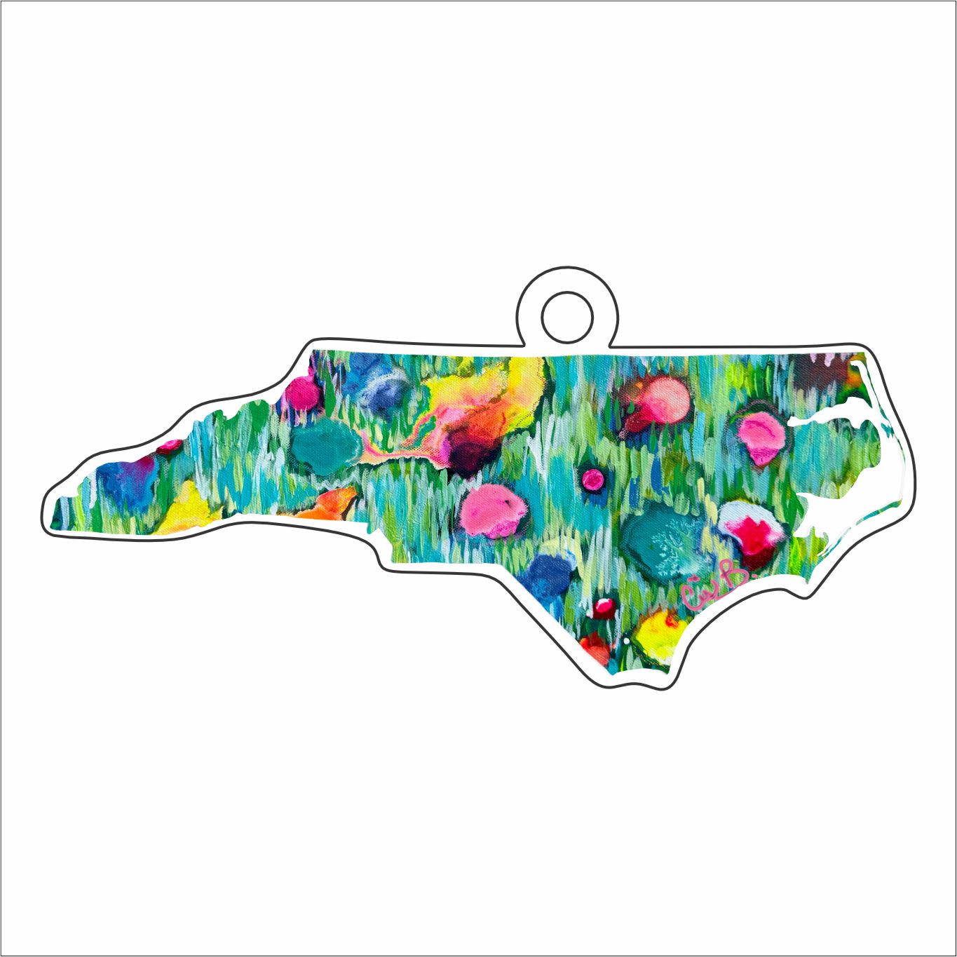 LBR-123 NC State Rosy Ornament | 0.25Acrylic Ornament |