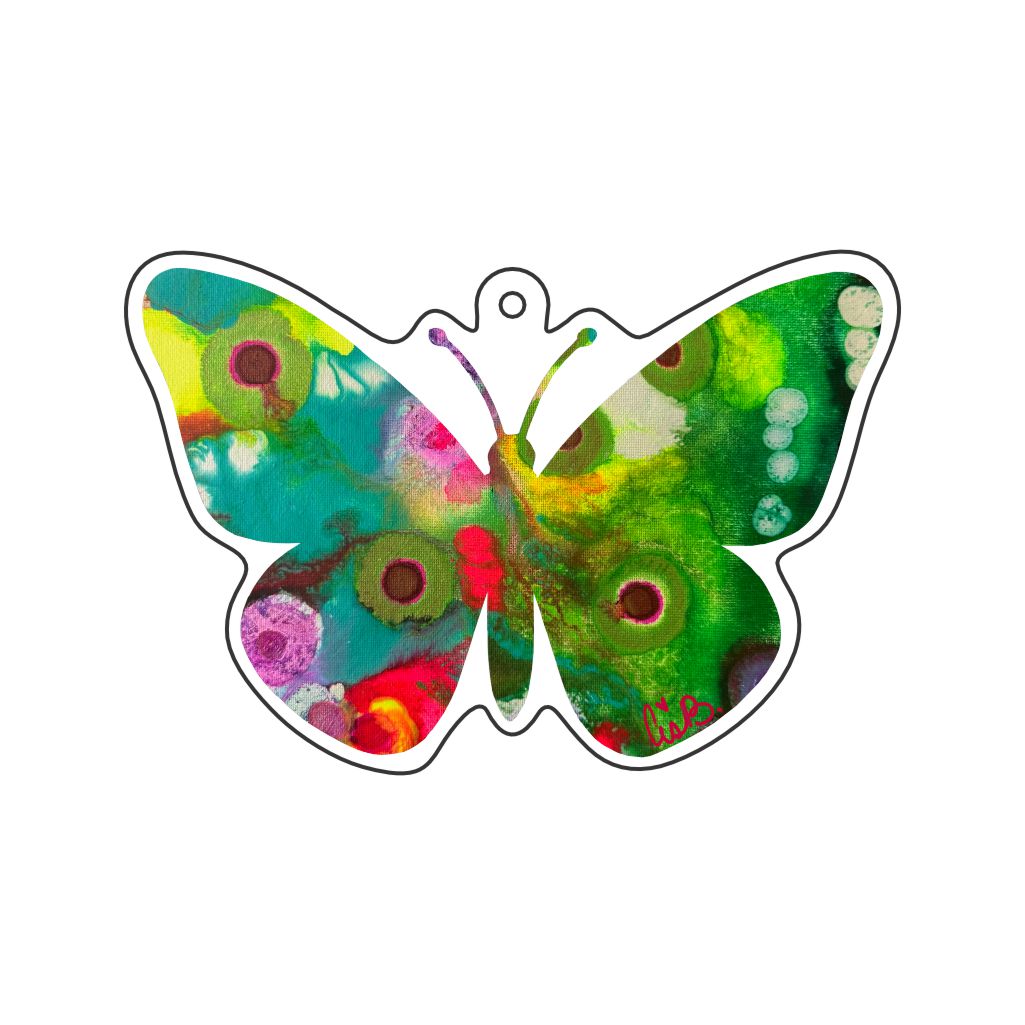 LBR-193 Primrose Butterfly Keychain | 0.125Acrylic Keychain | Set of 10