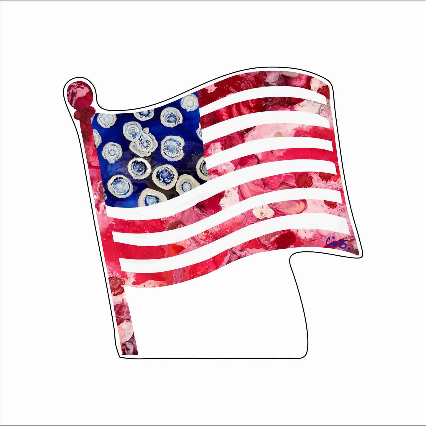 LBR-202 GBA Flag Mini | 0.50Acrylic Mini Contour
