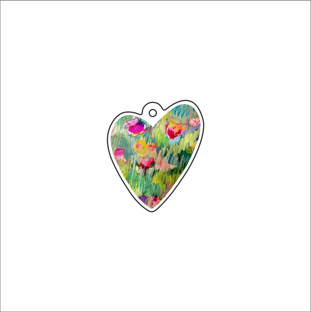 LBR-216 Sherbert Heart Trinket | 0.125Acrylic Mahjong Trinket | Set of 20