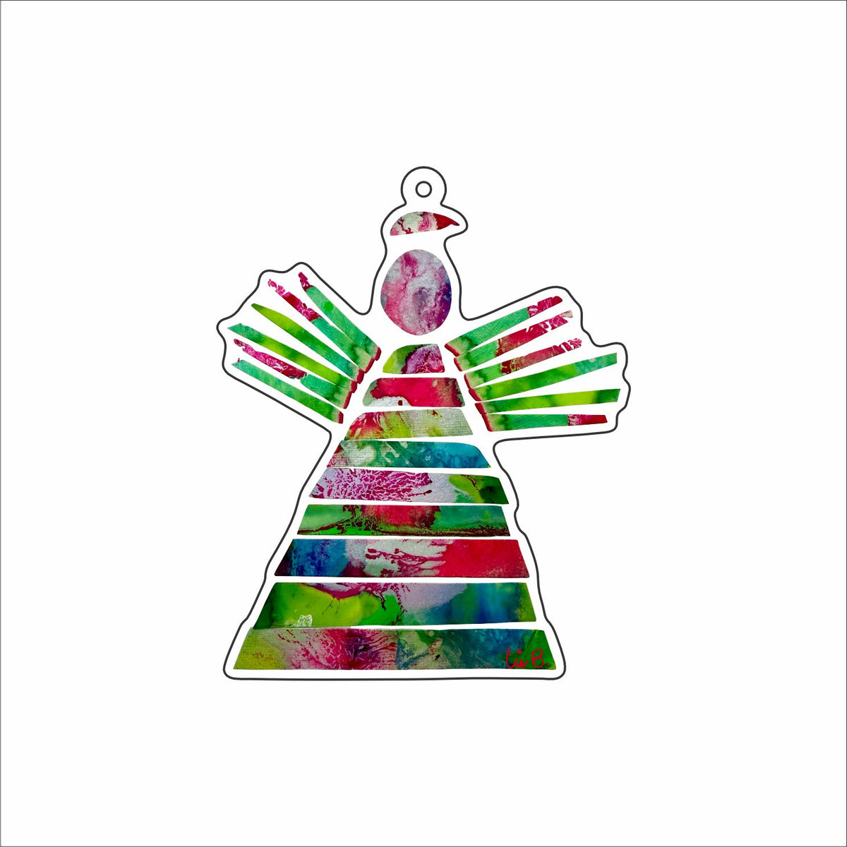 LBR-244 Auora Angelc Keychain | 0.125Acrylic Keychain | Case of 4
