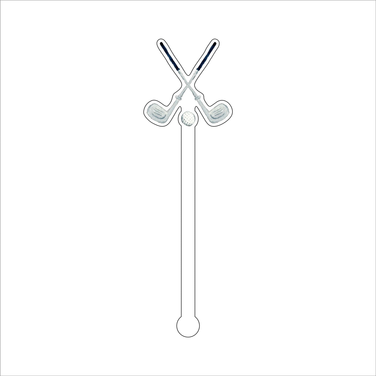 Golf Clubs | 0.125in. Acrylic Drink Stirrer | Mix & Match (any 10+)