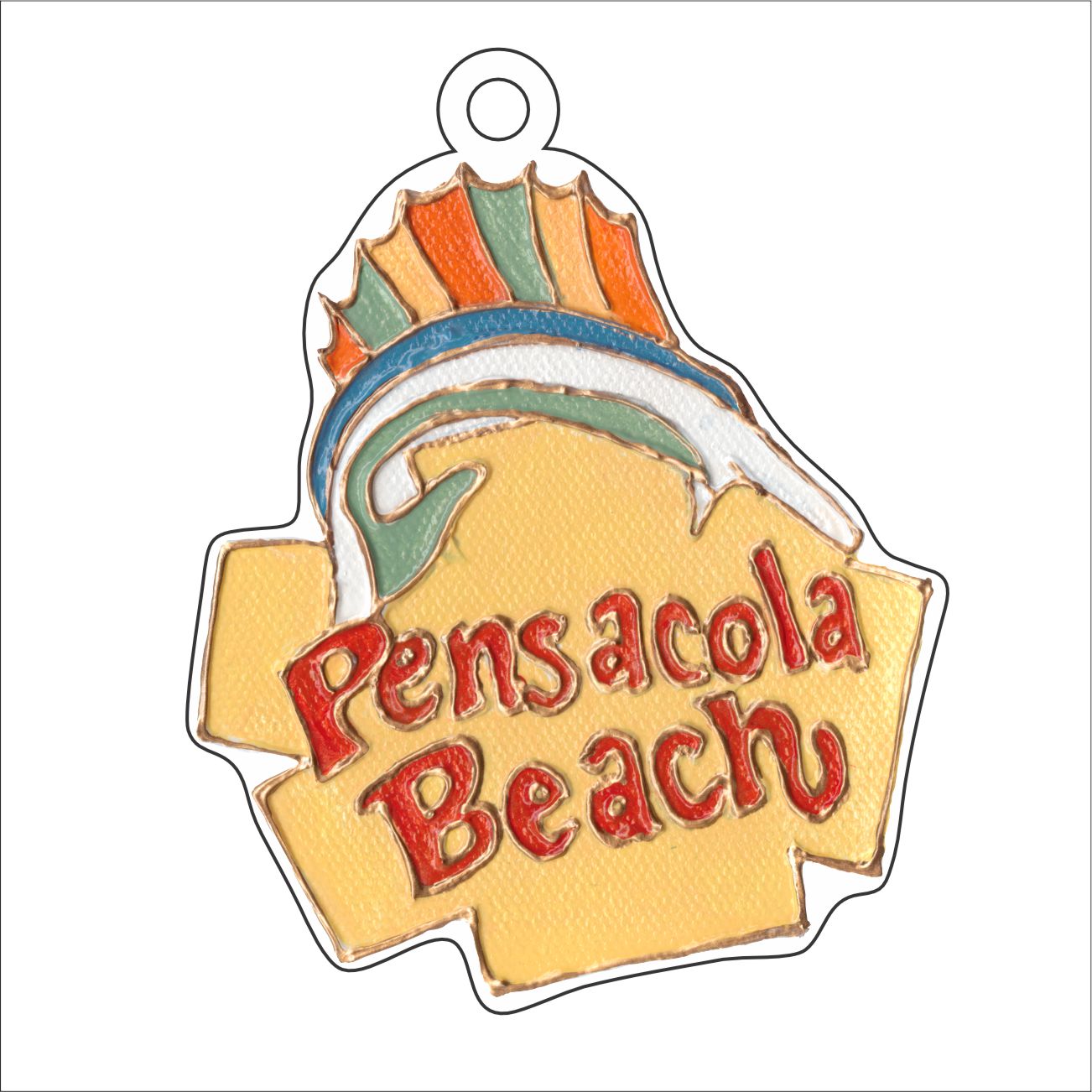 LFA-004 Pensacola Beach Sign Ornament | 0.25Acrylic Ornament | Case of 25