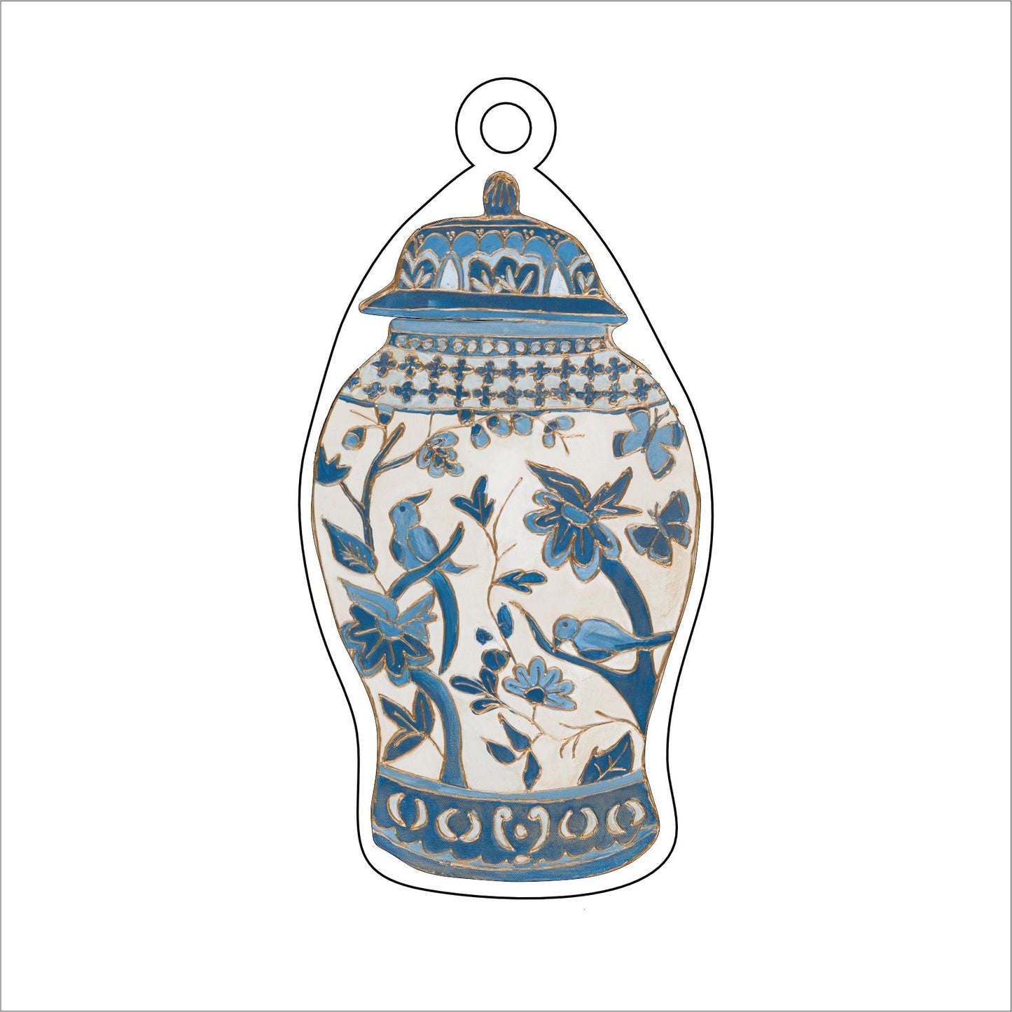 LFA-037 Bird Vase Ornament | 0.25Acrylic Ornament |