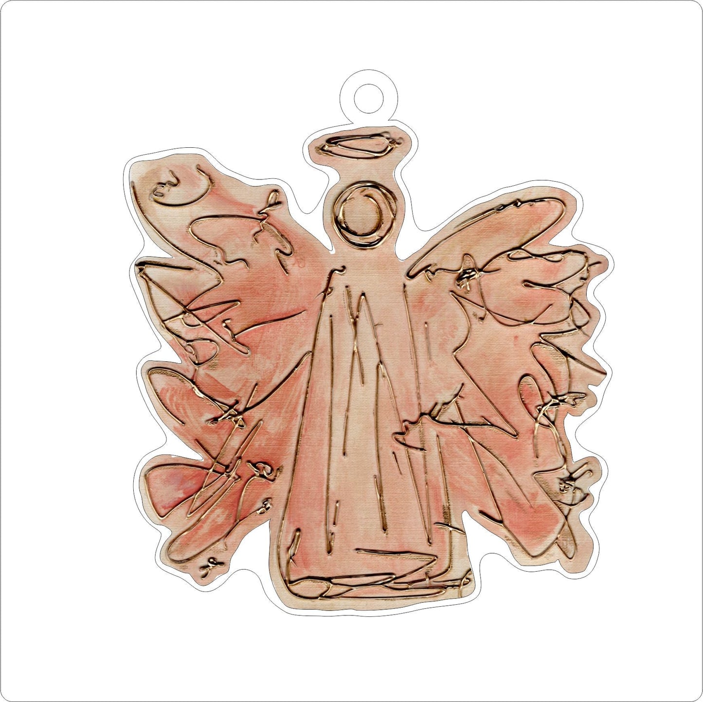 LFA-046 Pink Angel Ornament | 0.25Acrylic Ornament |
