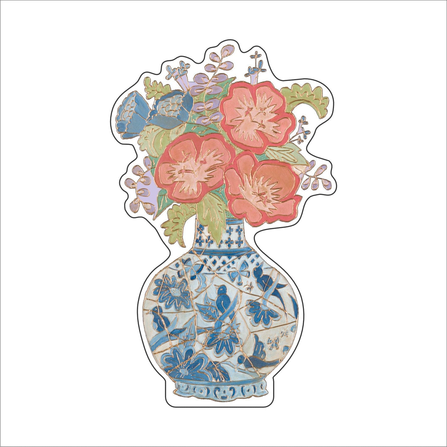 LFA-065 Chinoiserie Flower Vase | 0.75Acrylic Contour |