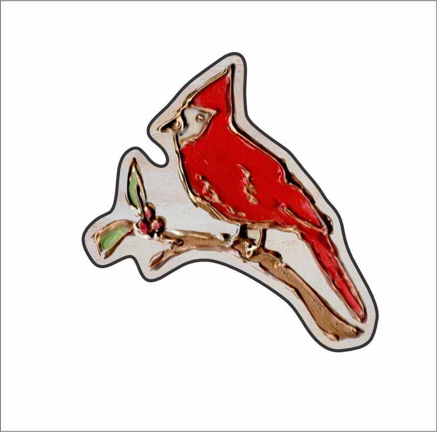 LFA-107 Red Bird Magnet | 0.125Acrylic Magnet |