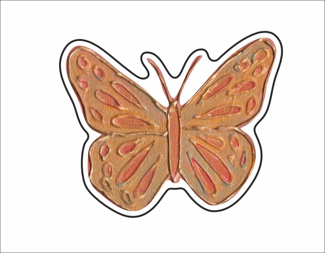 LFA-116 Pink Butterfly Magnet | 0.125Acrylic Magnet |