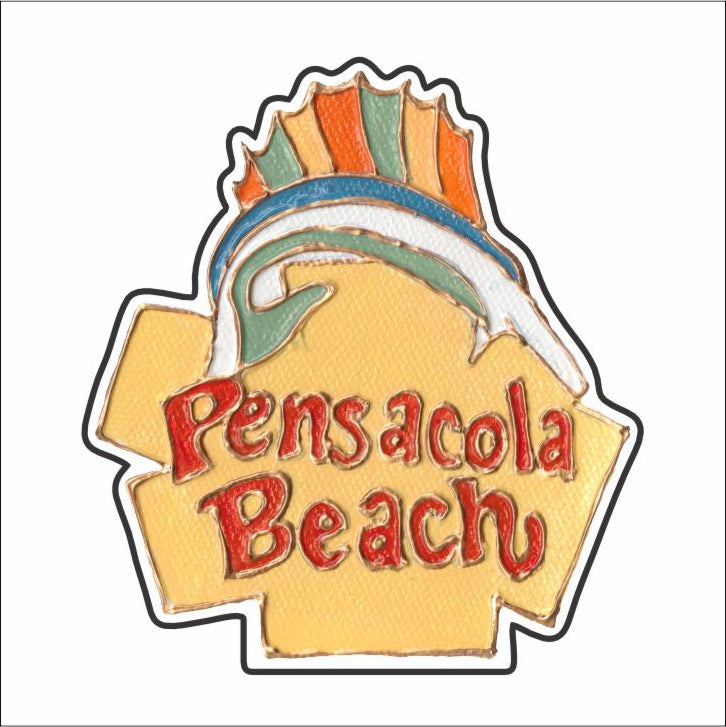 LFA-155 Pensacola Beach Sign Magnet | 0.125Acrylic Magnet |