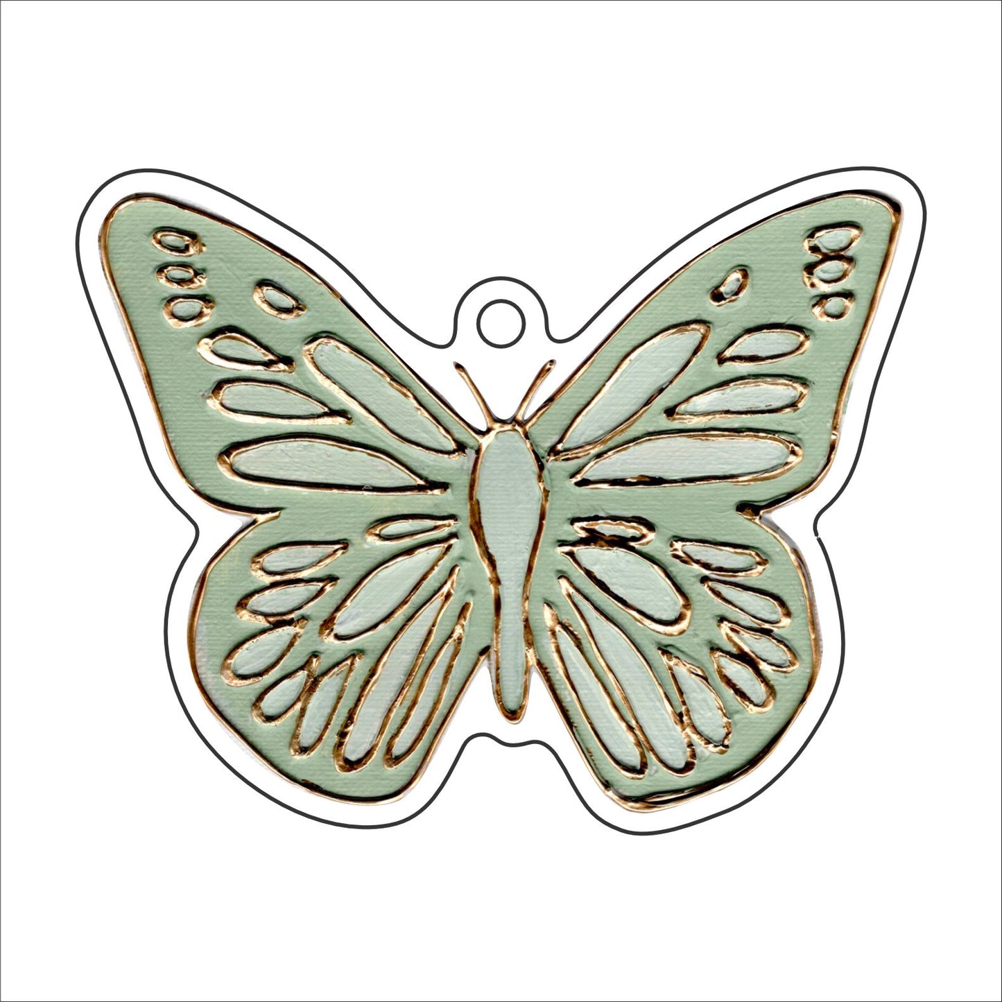 LFA-216 Sage Butterfly Ornament | 0.25Acrylic Ornament |