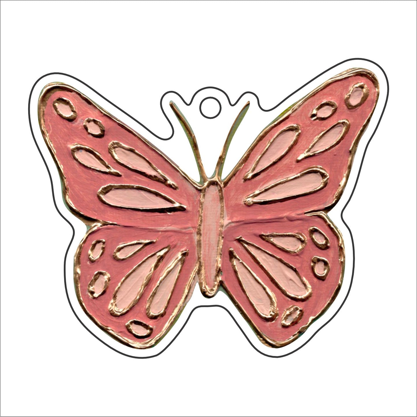 LFA-228 Pink Pink Butterfly Ornament | 0.25Acrylic Ornament |