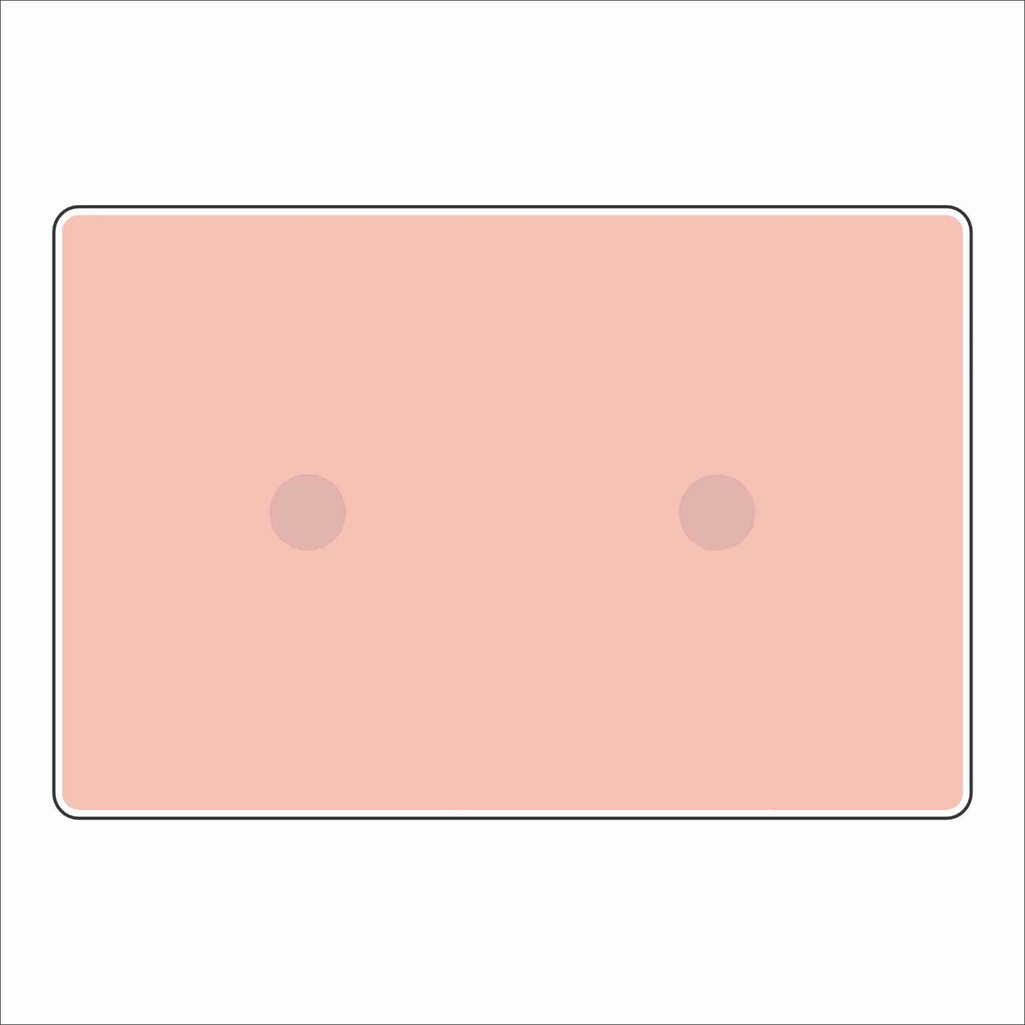 LFA-234 Light Pink Double Charm Base | 4x6 | 0.75Acrylic Charm Base with Steel Discs