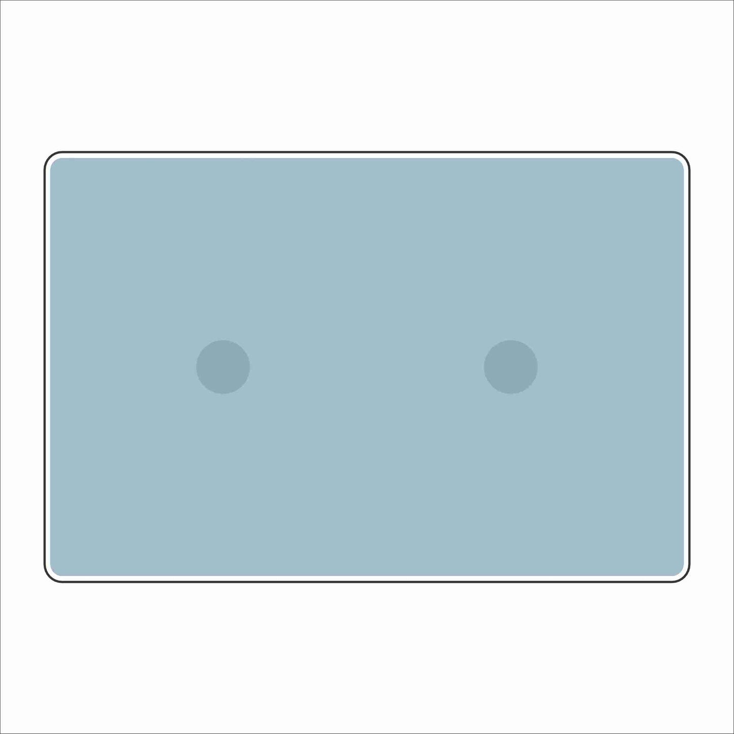 LFA-236 Light Blue Double Charm Base | 4x6 | 0.75Acrylic Charm Base with Steel Discs