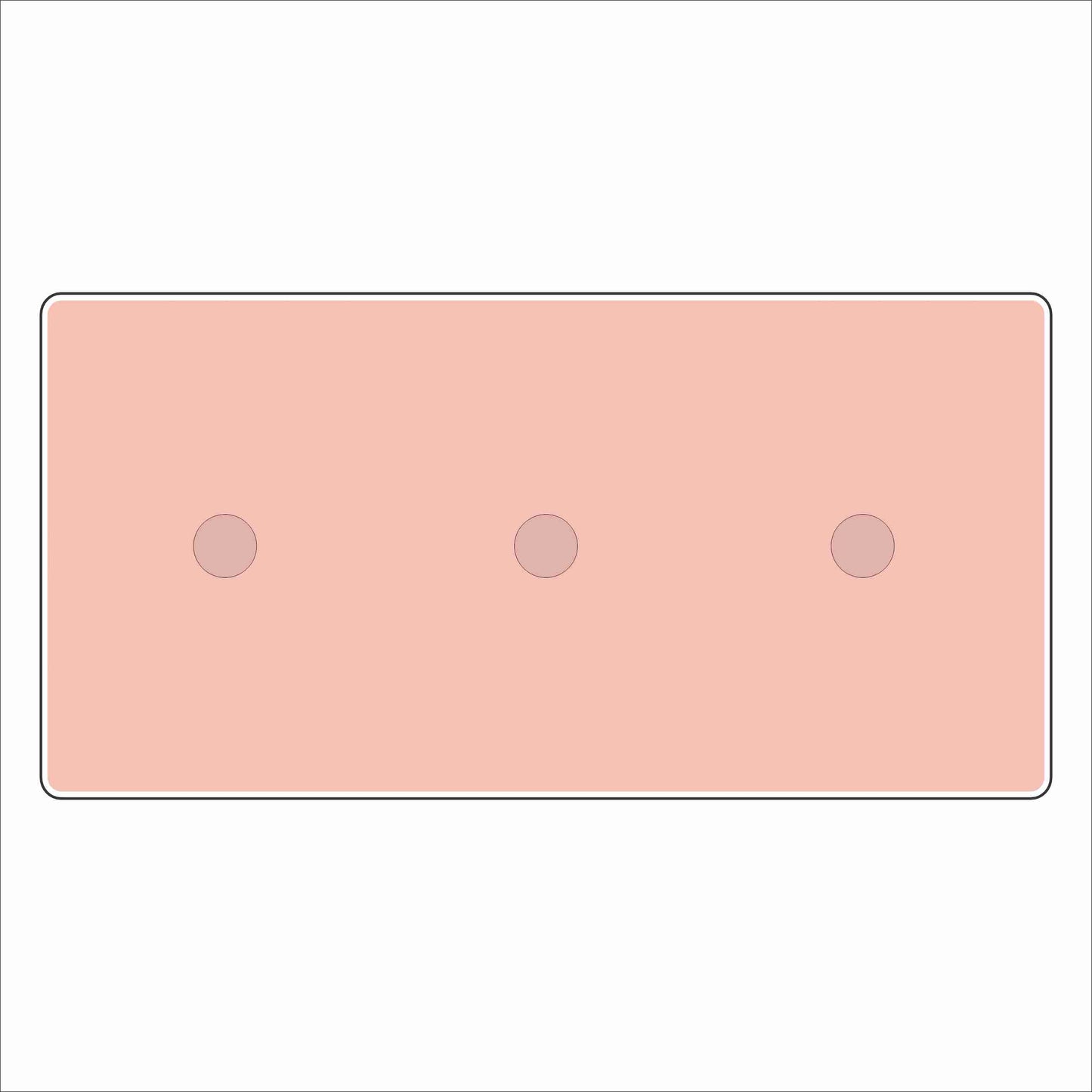 LFA-240 Light Pink Triple Charm Base | 4x8 | 0.75Acrylic Charm Base with Steel Discs
