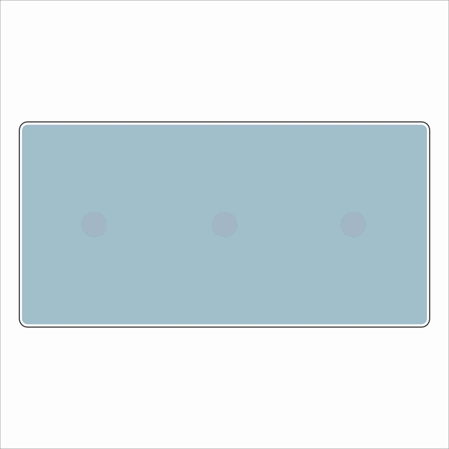 LFA-242 Light Blue Triple Charm Base | 4x8 | 0.75Acrylic Charm Base with Steel Discs