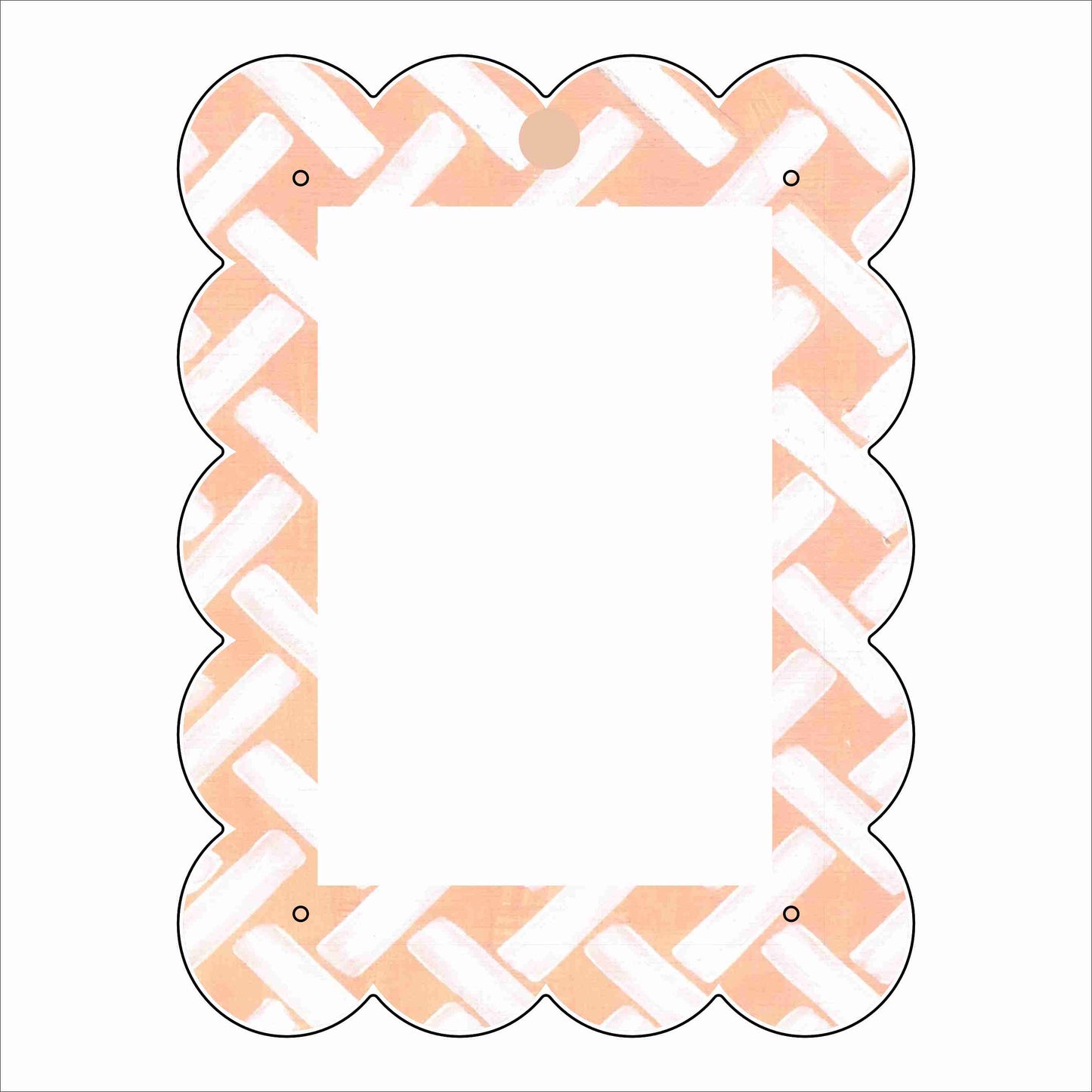 LFA-253 Orange Wicker Portrait Magnet Frame | 0.25Acrylic Picture Frame