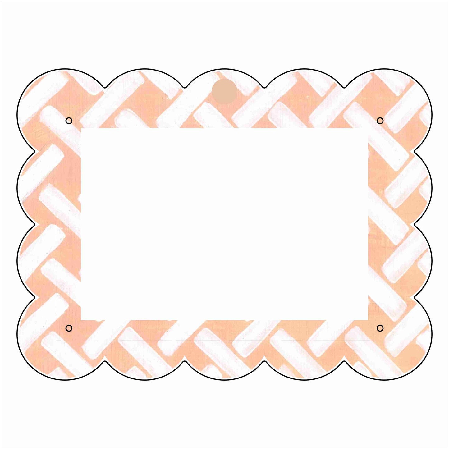 LFA-254 Orange Wicker Landscape Magnet Frame | 0.25Acrylic Picture Frame