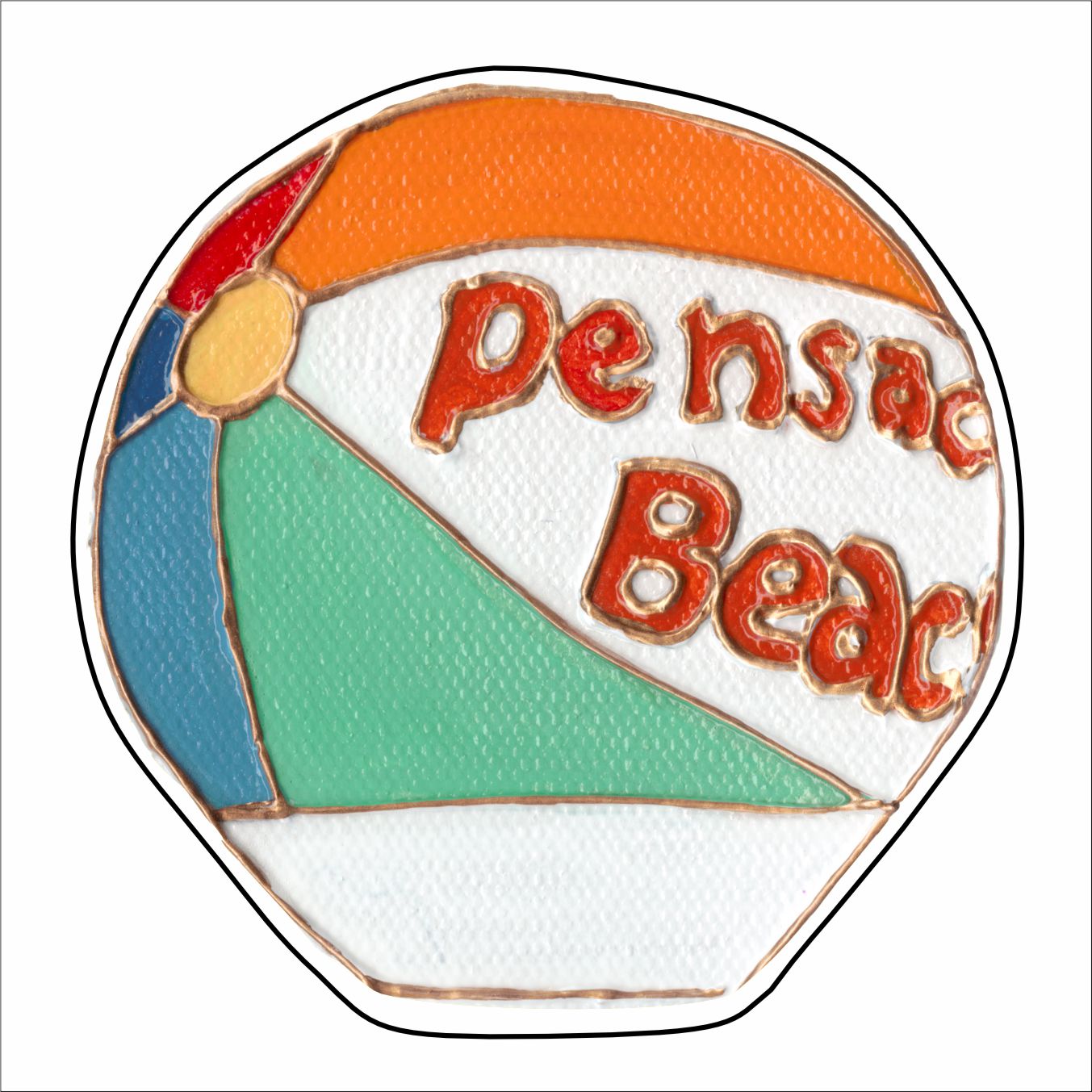 LFA-266 Pensacola Hot Air Balloon Coaster | 0.25Acrylic Coaster with Clear Bumpers | Set of 4