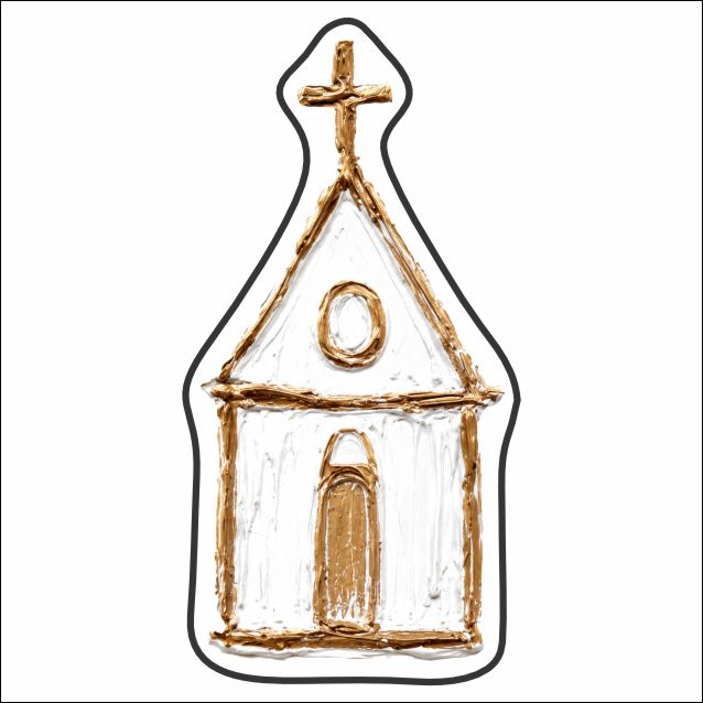 LFA-271 Little White Chapel Magnet | 0.125Acrylic Magnet | Components