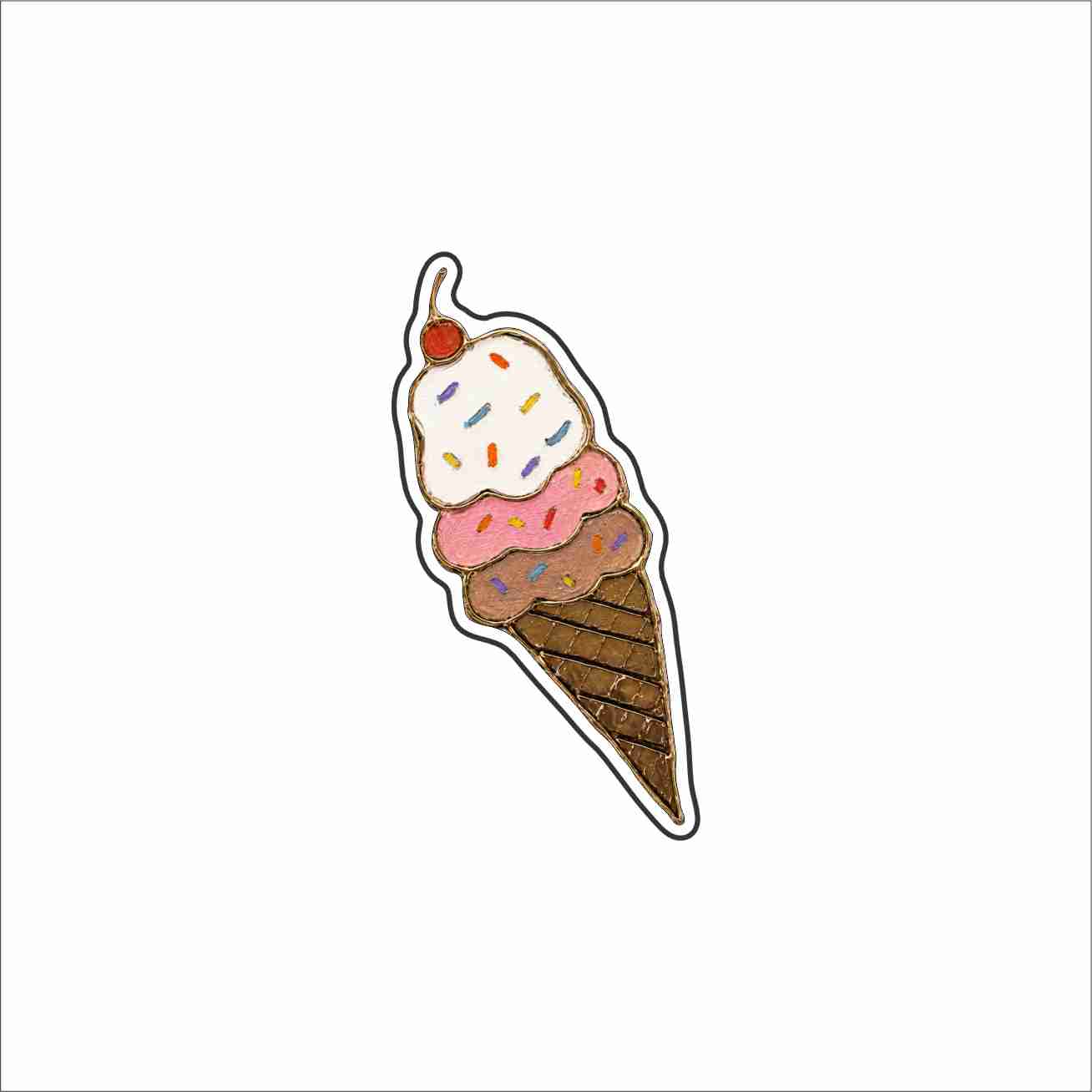 LFA-319 Ice Cream Cone Magnet | 0.125Acrylic Magnet